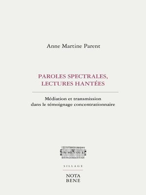 cover image of Paroles spectrales, lectures hantées
